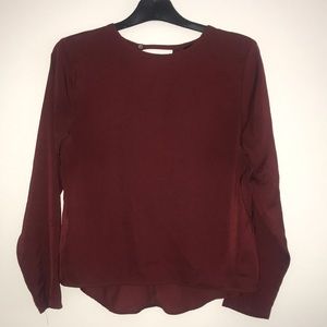 H&M. Burgundy long sleeve w opening on back. 4